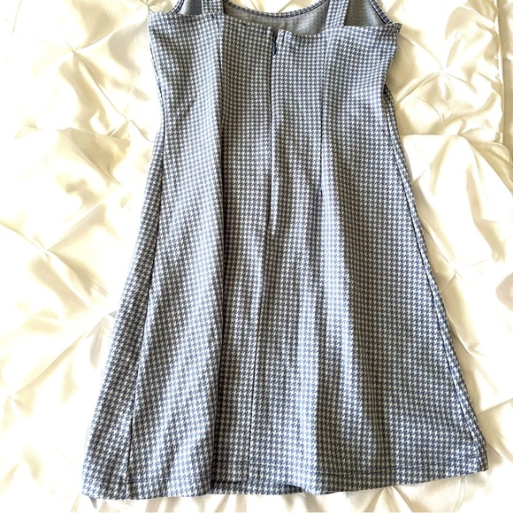 Forever 21 Blue & White Houndstooth Print Mini Dress, Size Small, Cute! - Picture 4 of 7